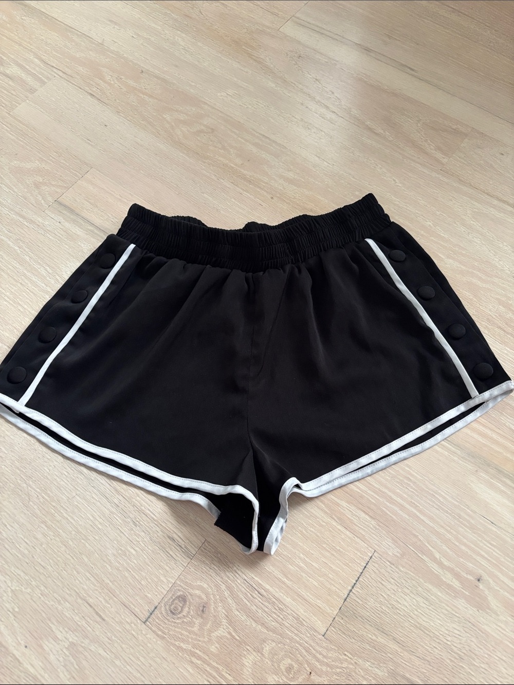 Forever 21 Black Athletic Snap Shorts